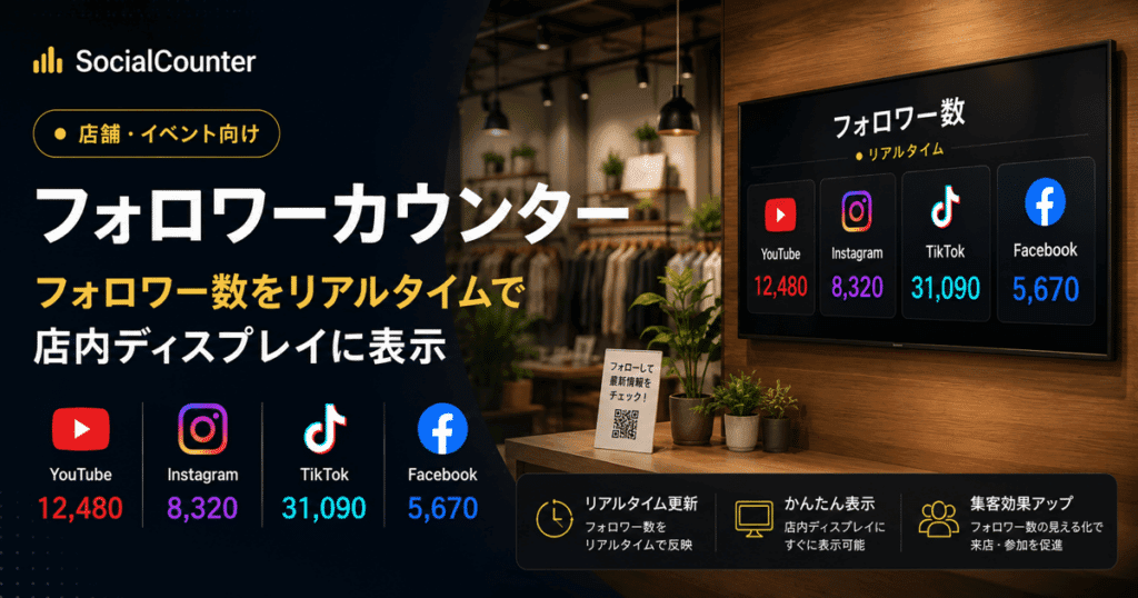 店舗のSNS集客を支援する「SocialCounter」をリリース｜月額980円から